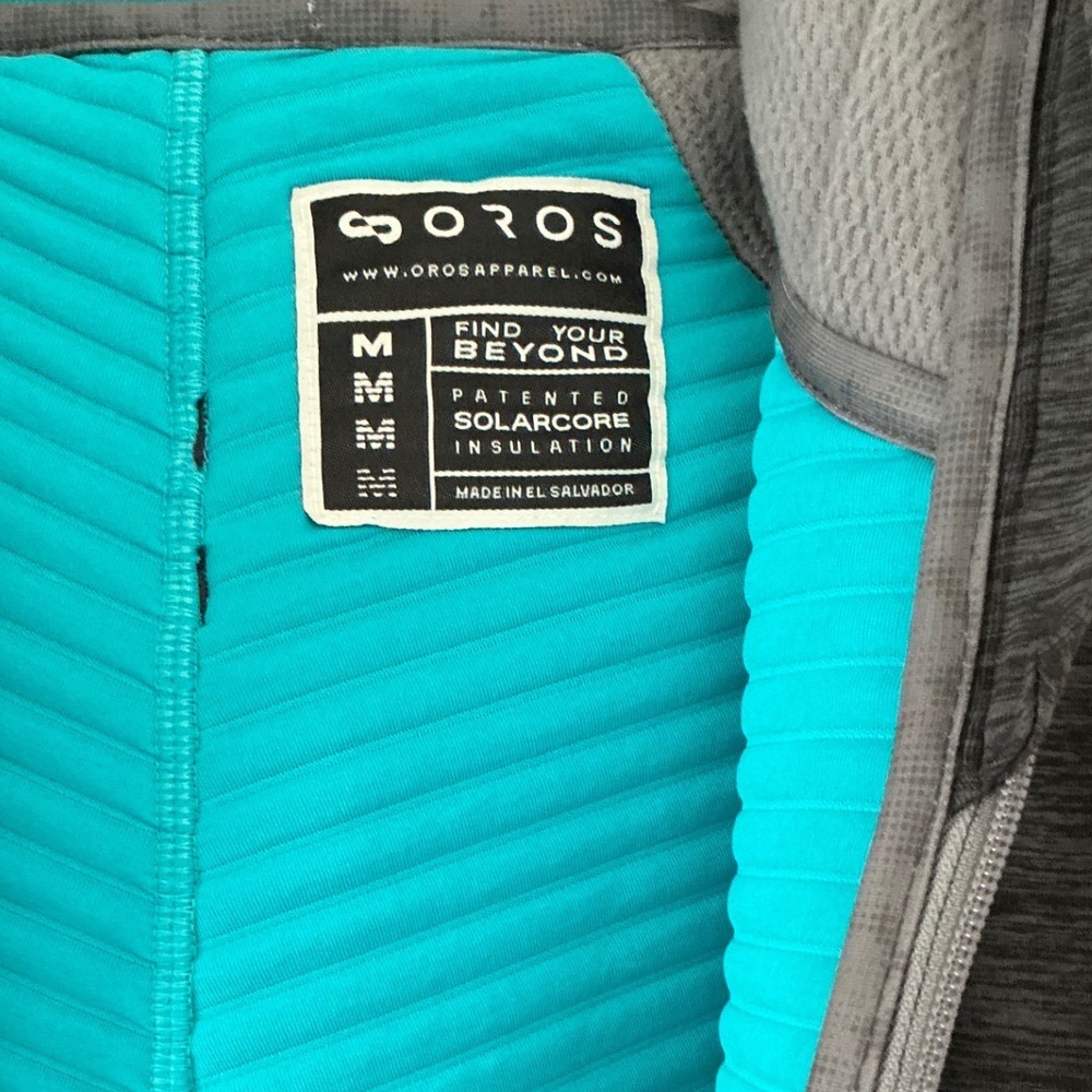 Oros Atmos Jacket Carbon Mens Medium Solarcore Insulated Full Zip Hooded Gray - Picture 3 of 15